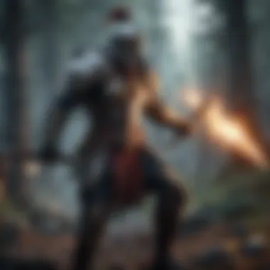 Epic Battle of a Fantasy Warrior Fantasy Warrior in Battle