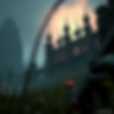 A captivating landscape of the Overlord universe showcasing its dark fantasy elements.