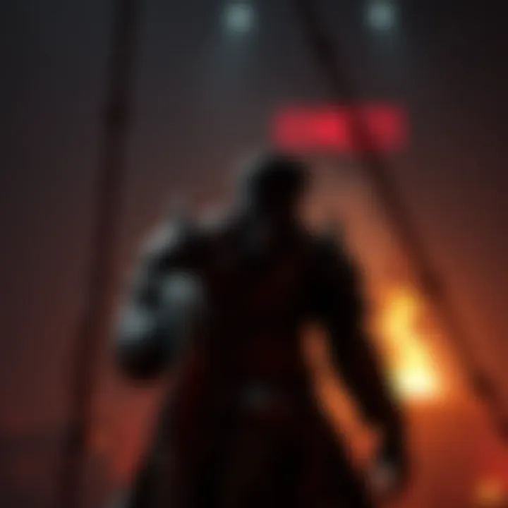 A dynamic scene depicting a crucial player choice moment, emphasizing decision-making in the game.