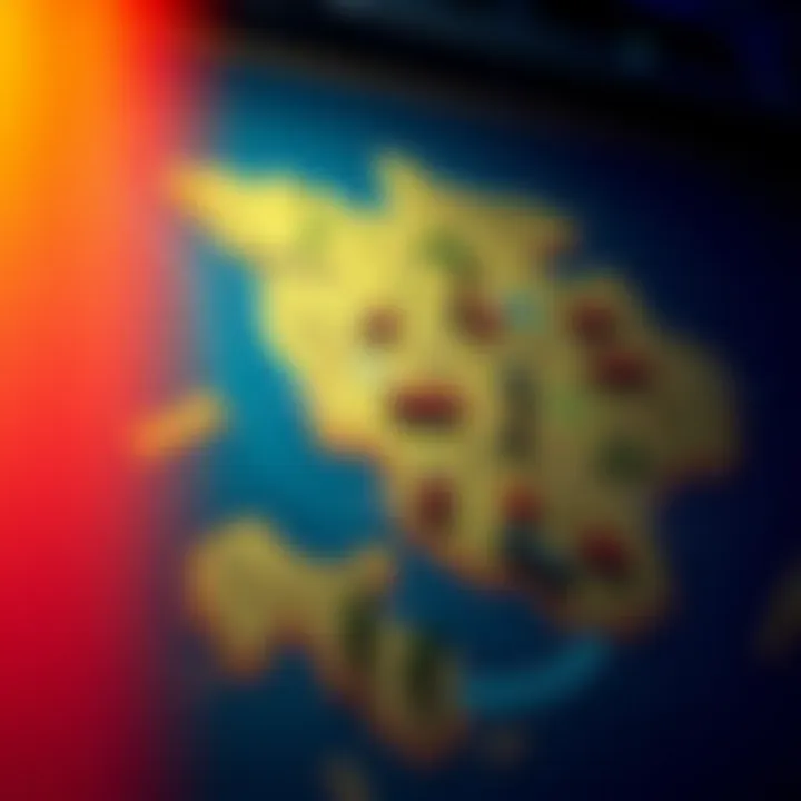 Map of Game Settings Map of the game's setting illustrating key locations