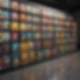 A vibrant display of various Pokémon card big boxes showcasing their designs.