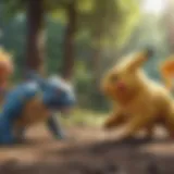 A captivating scene from a Pokémon clip showcasing a battle between iconic characters