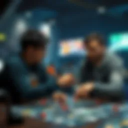 Two players engaged in a collaborative puzzle challenge