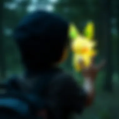 Encountering Shiny Pokémon A player encountering a shiny Pokémon in the wild, highlighting the excitement.