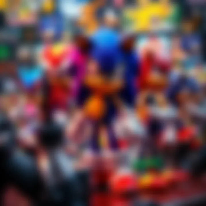 A collage of Sonic fan art and custom videos celebrating the character's legacy