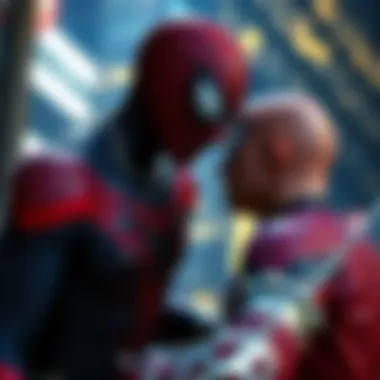 Critical Narrative Moment A moment depicting a critical narrative scene between Spider-Man and a key character.