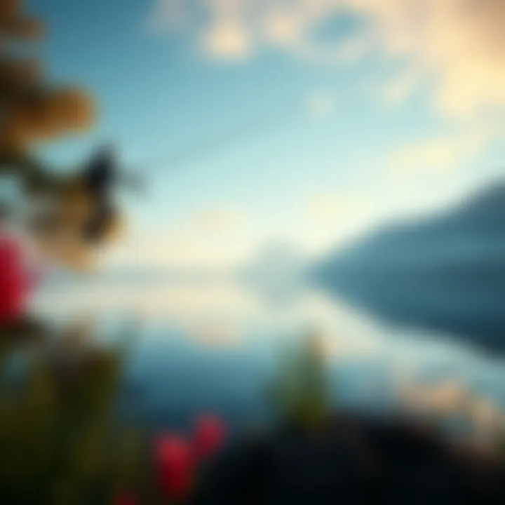 Visual Wonders of Fishing Games Stunning graphics of a serene lakeside