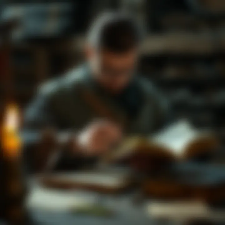 A Dungeon Master creatively crafting a quest