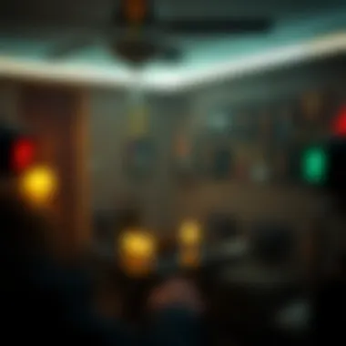 An immersive atmosphere created by thematic elements in a group mystery game setting