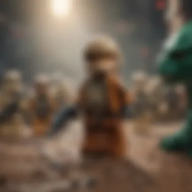 Epic Battle in LEGO Star Wars A vibrant depiction of LEGO Star Wars characters in an epic battle scene.