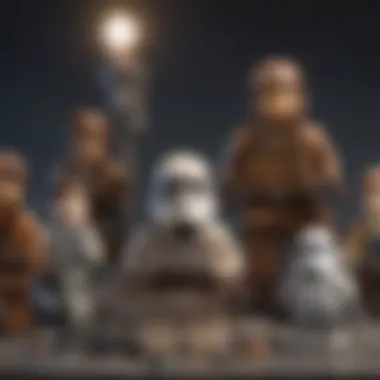 Iconic Characters in LEGO Star Wars A collage of various iconic characters from the LEGO Star Wars universe.
