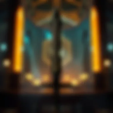 A conceptual visualization of creativity linked to mind craft swords