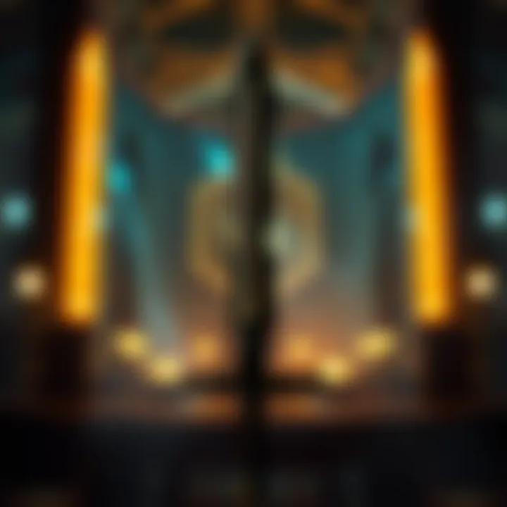 A conceptual visualization of creativity linked to mind craft swords