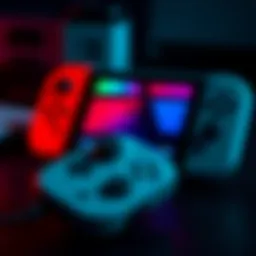 Joy-Con controllers showcasing vibrant OLED display