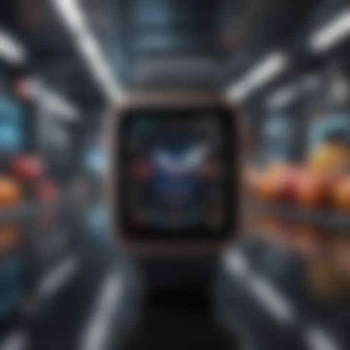 A futuristic space-themed Apple Watch game