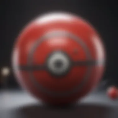 An intricately designed balloon model of a Poké Ball, showcasing craftsmanship and creativity.