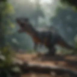 Detailed representation of the Jurassic World game interface