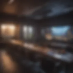 A modern classroom setting showcasing advanced technology used in MBA education