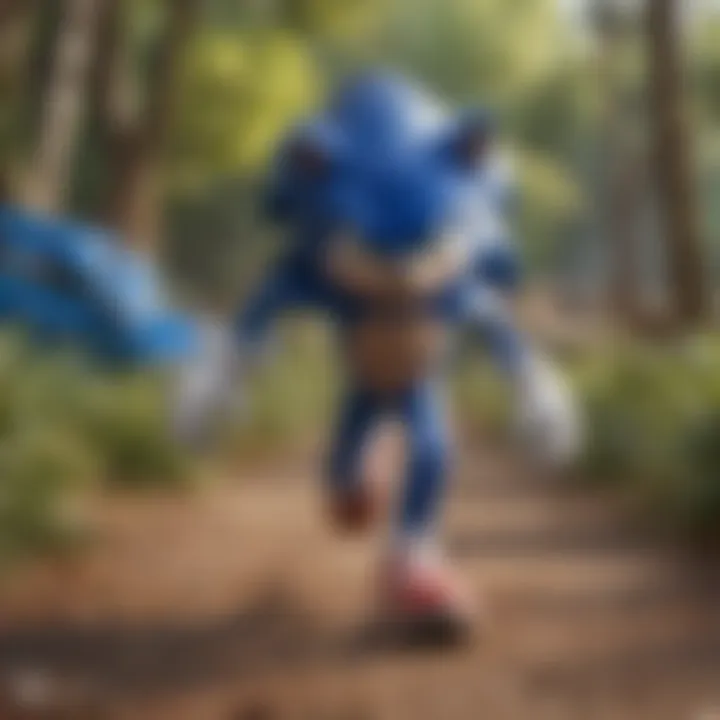 Live-action portrayal of Sonic with dynamic action