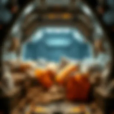 Cargo Bay and Resources An illustration showcasing the cargo bay filled with resources