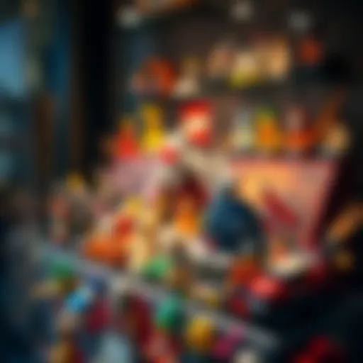 An exquisite collection of rare LEGO sets displayed in a glass case