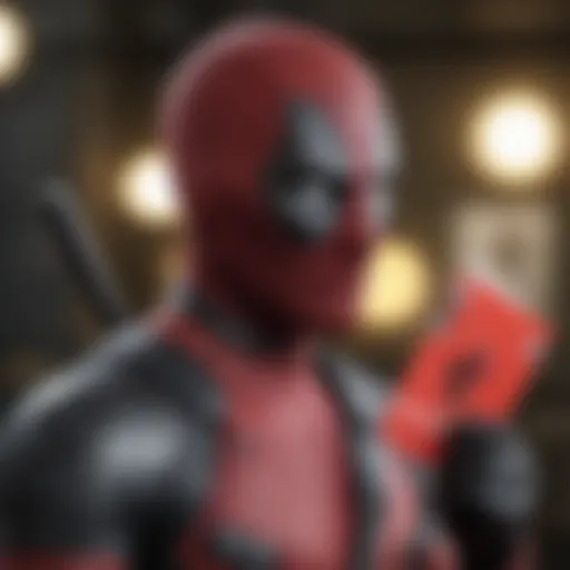 Artistic representation of various Deadpool cards showcasing their unique designs