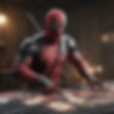 Gameplay mechanics illustrated with Deadpool cards in action