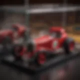 Red Baron Hot Wheels car in vintage display case