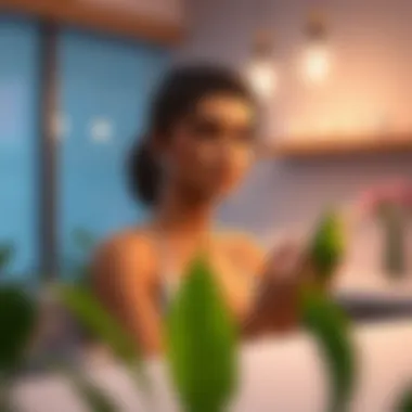 A Sim exploring a new career in the wellness industry.