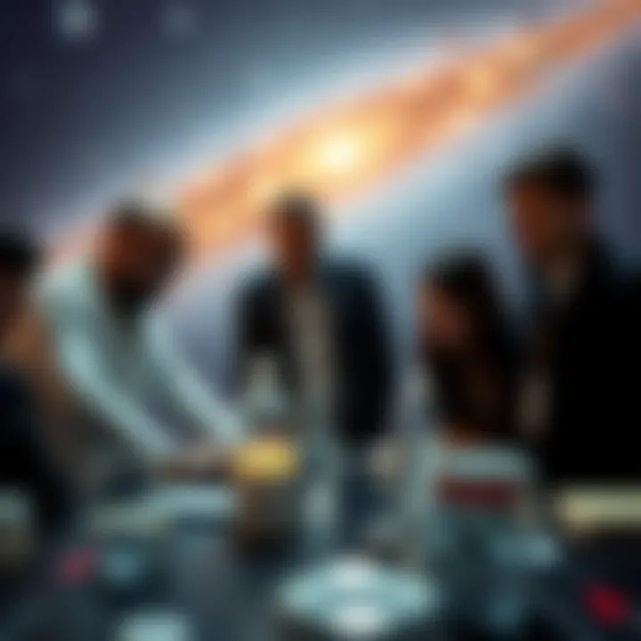 Astrophysicists collaborating on groundbreaking research