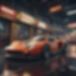 A thrilling arcade racing scene showcasing vibrant graphics and fast-paced action