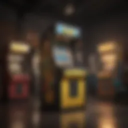 A nostalgic arcade cabinet featuring Simpsons characters