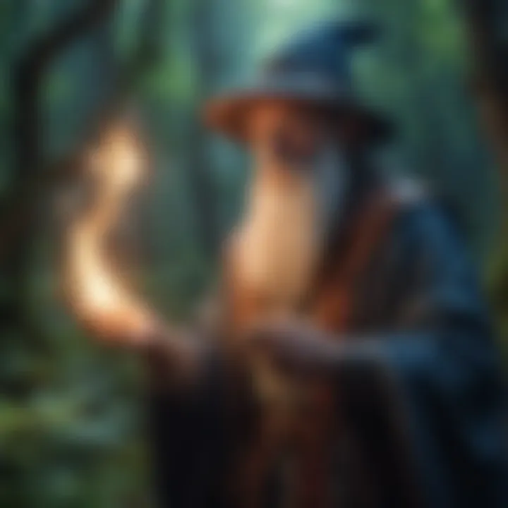 Mystical Wizard in Enchanted Forest