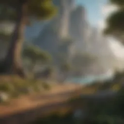 A dramatic landscape of Azeroth showcasing the new zones introduced in Battle for Azeroth