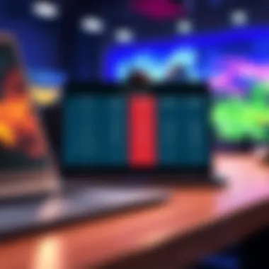 Comparison chart of laptop features for gaming