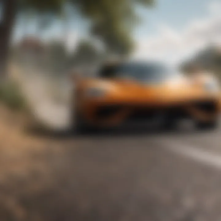 Creative visualization of seamless gameplay transition between devices in Forza cloud gaming