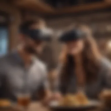 Couple having fun with a virtual reality game