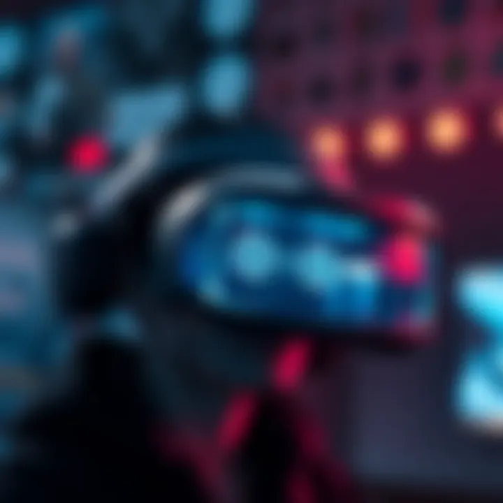 A futuristic concept of VR technology evolving over time