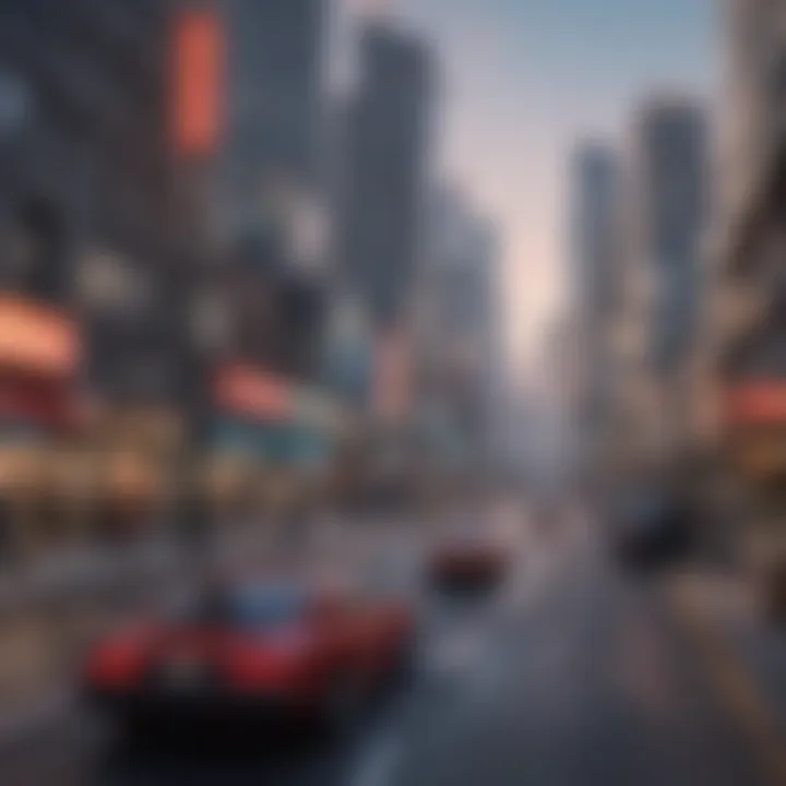 Virtual cityscape of Grand Theft Auto 5 on PC