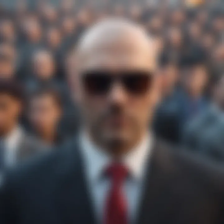 Hitman in Disguise Amongst a Crowd