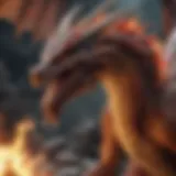 Majestic Dragon in Fiery Battle