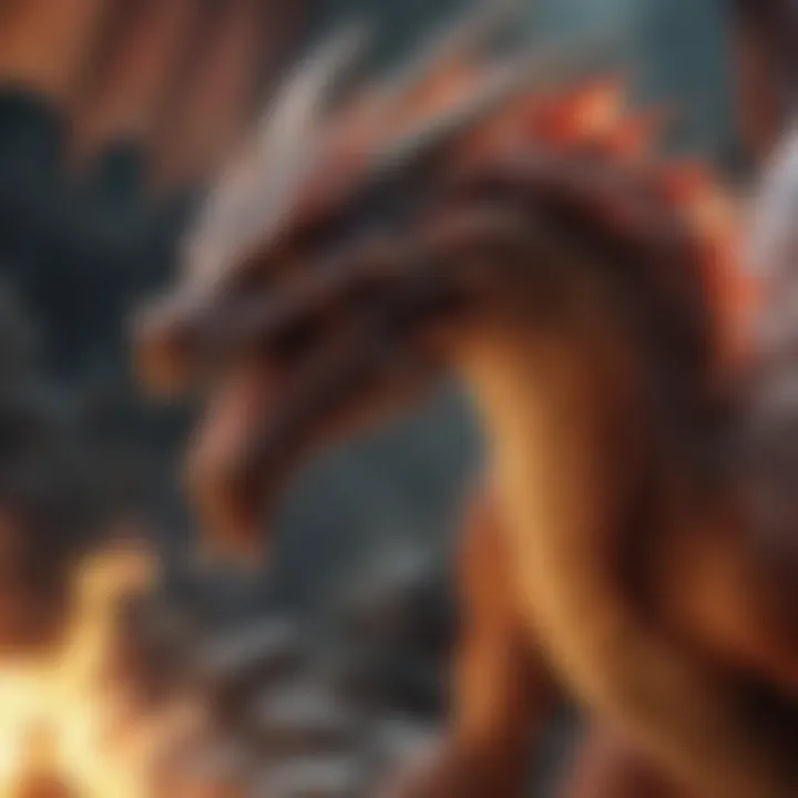 Majestic Dragon in Fiery Battle