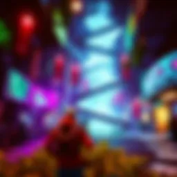 Concept art showcasing a vibrant game environment
