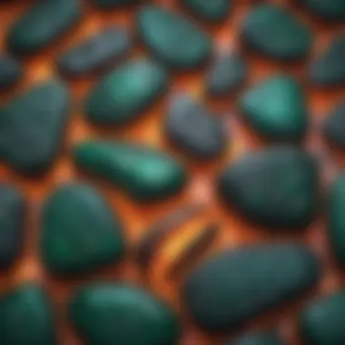 Intricate Patterns of Fire Stones in Emerald