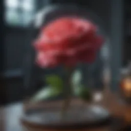 Enigmatic Rose in Glass Dome