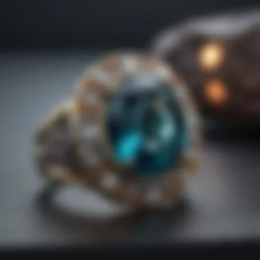 Iridium Ring showcasing Brilliant Cut Gemstone