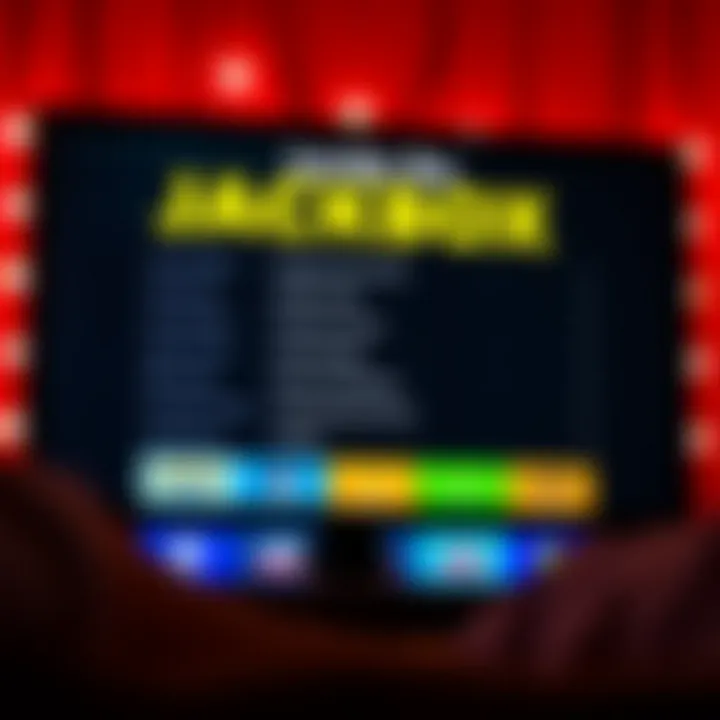 Exploring Jackbox Game Options An engaging screen capture of the Jackbox main menu showcasing various game options.