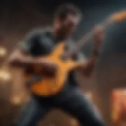 Legendary Guitar Hero Character in Action