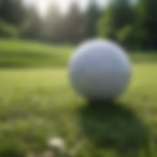 Golf Ball in Lush Green Landscape