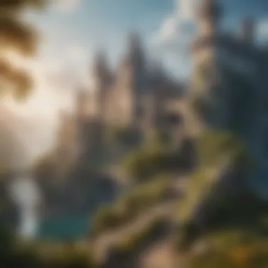 Enchanting Fantasy World Magical fantasy realm with dragons and castles
